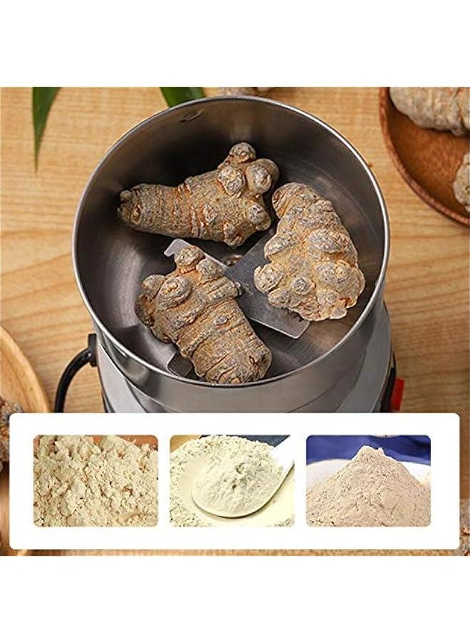 Electric Coffee Grinder, Portable Stainless Steel Coffee and Spice Grinder with Transparent Lid, Multifunction Grain Grinder Mill for Grinding Grains, Herb, Cereals, Nuts, Beans, Spices, etc(US)
