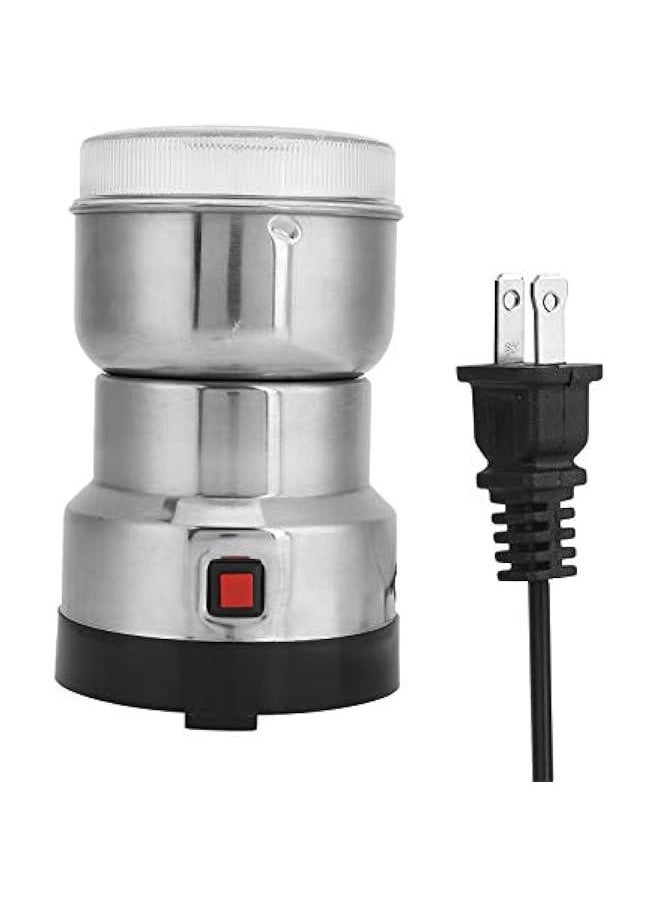 Electric Coffee Grinder, Portable Stainless Steel Coffee and Spice Grinder with Transparent Lid, Multifunction Grain Grinder Mill for Grinding Grains, Herb, Cereals, Nuts, Beans, Spices, etc(US)