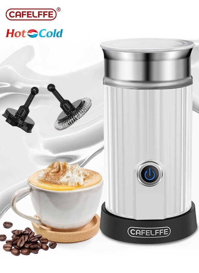 Milk Frother 4 In 1 Electric Milk Steamer Automatic Hot And Cold Milk Foam Machine For Latte Cappuccino And Macchiato 550W 230ML White