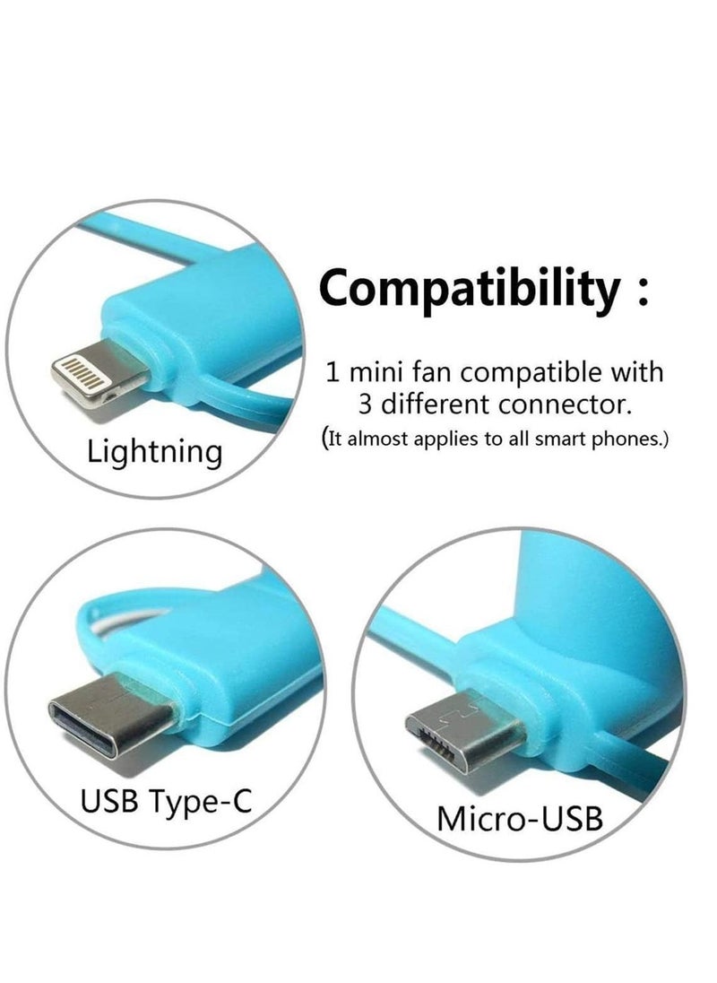 Mini USB Phone Fan 180-degree Rotating OTG Portable Outdoor Cooler Mobile