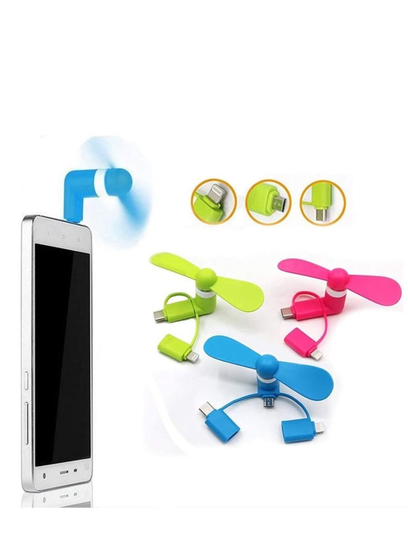 Mini USB Phone Fan 180-degree Rotating OTG Portable Outdoor Cooler Mobile