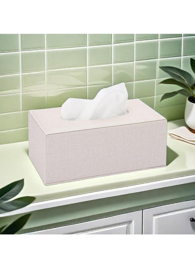 Tissue Box Cover, Rectangular Tissue Box Holder with Magnetic Bottom, Tissue Dispenser Box Holder for Bathroom Dresser Night Stand, Napkin Box Drawer Paper Dispenser, Home Office car Tissue Holder