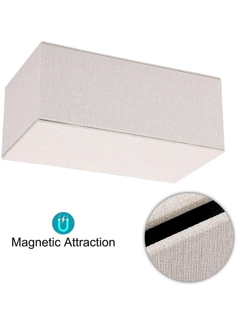 Tissue Box Cover, Rectangular Tissue Box Holder with Magnetic Bottom, Tissue Dispenser Box Holder for Bathroom Dresser Night Stand, Napkin Box Drawer Paper Dispenser, Home Office car Tissue Holder