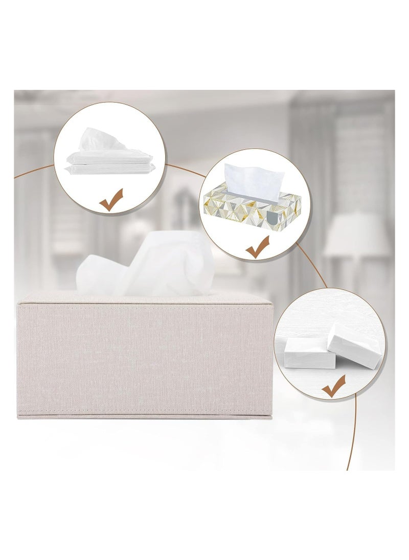Tissue Box Cover, Rectangular Tissue Box Holder with Magnetic Bottom, Tissue Dispenser Box Holder for Bathroom Dresser Night Stand, Napkin Box Drawer Paper Dispenser, Home Office car Tissue Holder