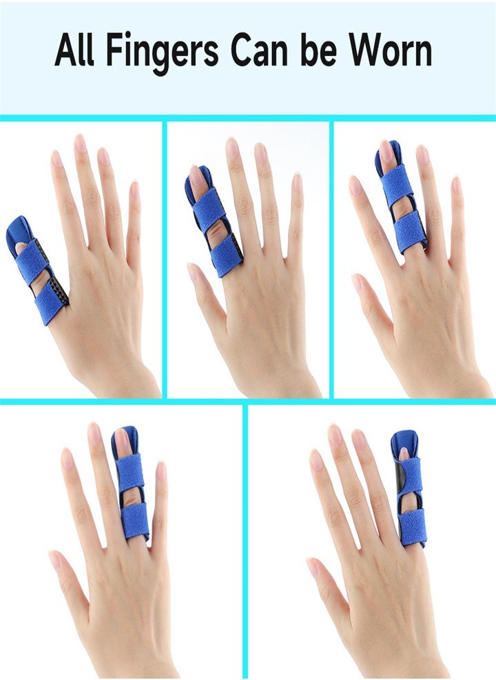 Finger support splint, adjustable finger support, for finger fracture, finger protection, arthritis pain, sports injury, pain relief (2PC)