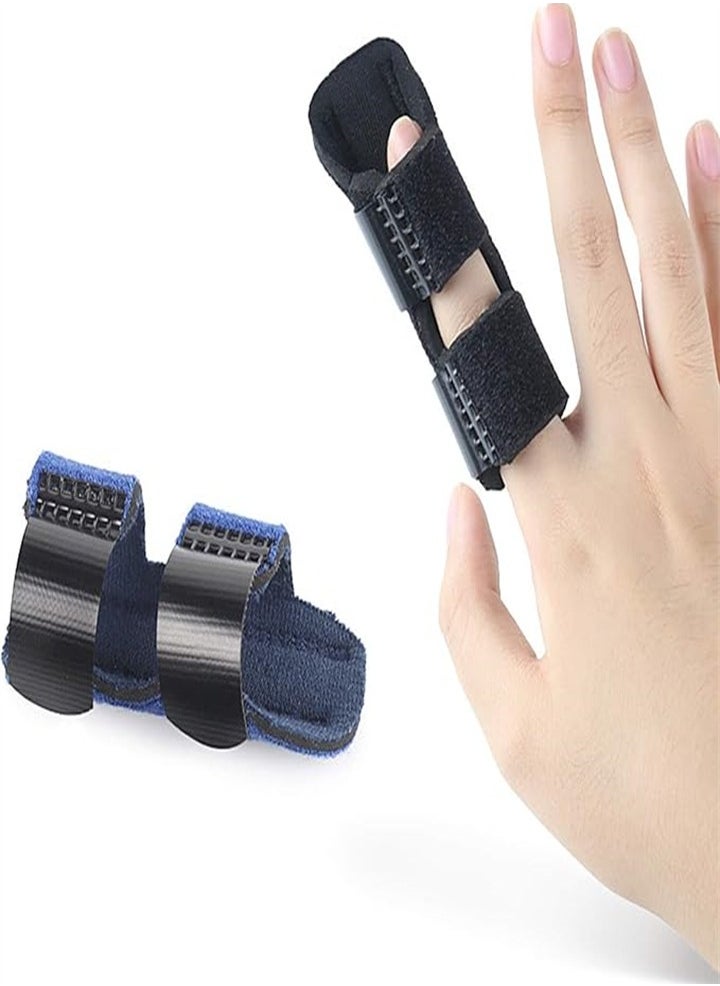 Finger support splint, adjustable finger support, for finger fracture, finger protection, arthritis pain, sports injury, pain relief (2PC)