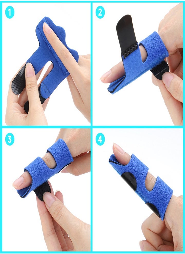 Finger support splint, adjustable finger support, for finger fracture, finger protection, arthritis pain, sports injury, pain relief (2PC)