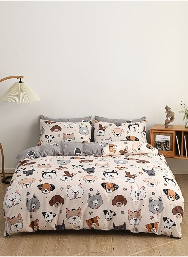 Single size 4 pcs duvet cover set Bedding set without filler.