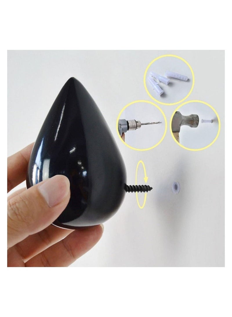 2 PCS Waterdrop Hooks Multipurpose Wall Hook Wall Door Coat Hat Hangers Hooks