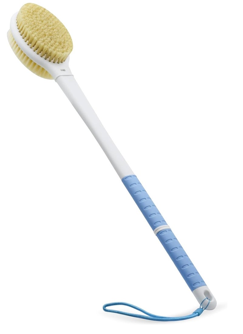 Shower Brush with Soft and Stiff Bristles,20.5