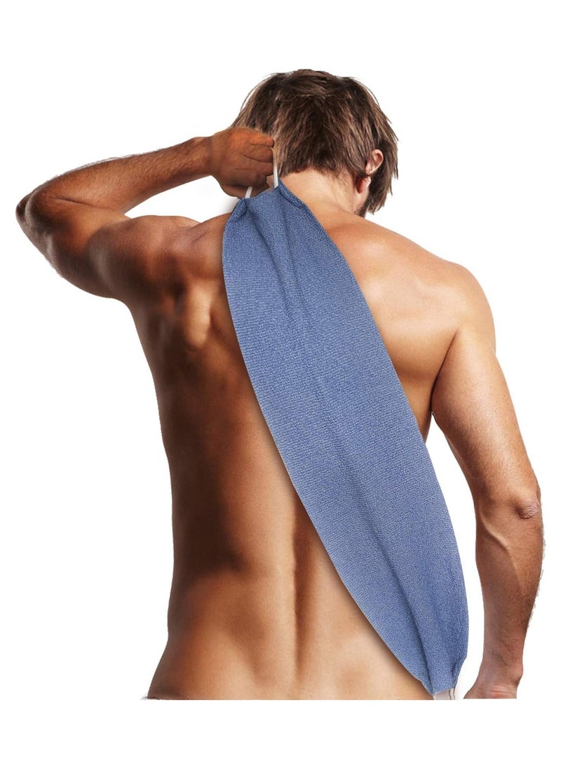 Evridwear Exfoliating Back Scrubber with Handles Two Sides for Body Shower Deep Cleans Skin Massages Invigorating Blood Circulation Men Women One Size (Back Scrubber)