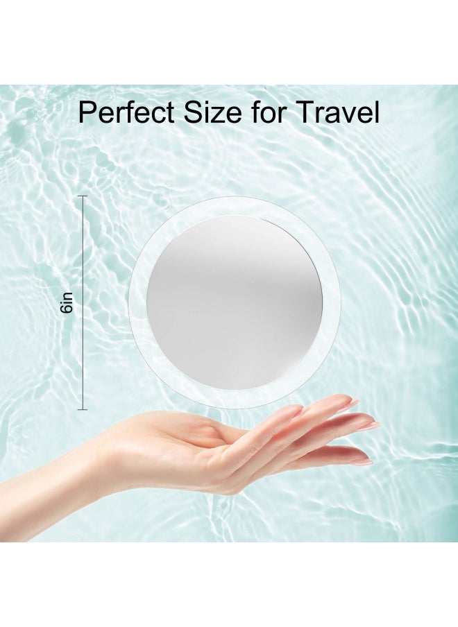 MIYADIVA Magnifying Mirror, 25X Magnifying Mirror Suction Cup for Easy Mounting, Use for Magnifying Makeup Mirror, 25X Travel Magnifying Mirror Stick on Bathroom Mirror for Blackhead Removal 6 Inch