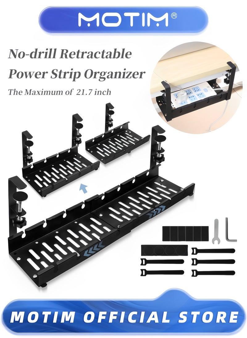 No Drill Under Desk Cable Management Tray 21.7