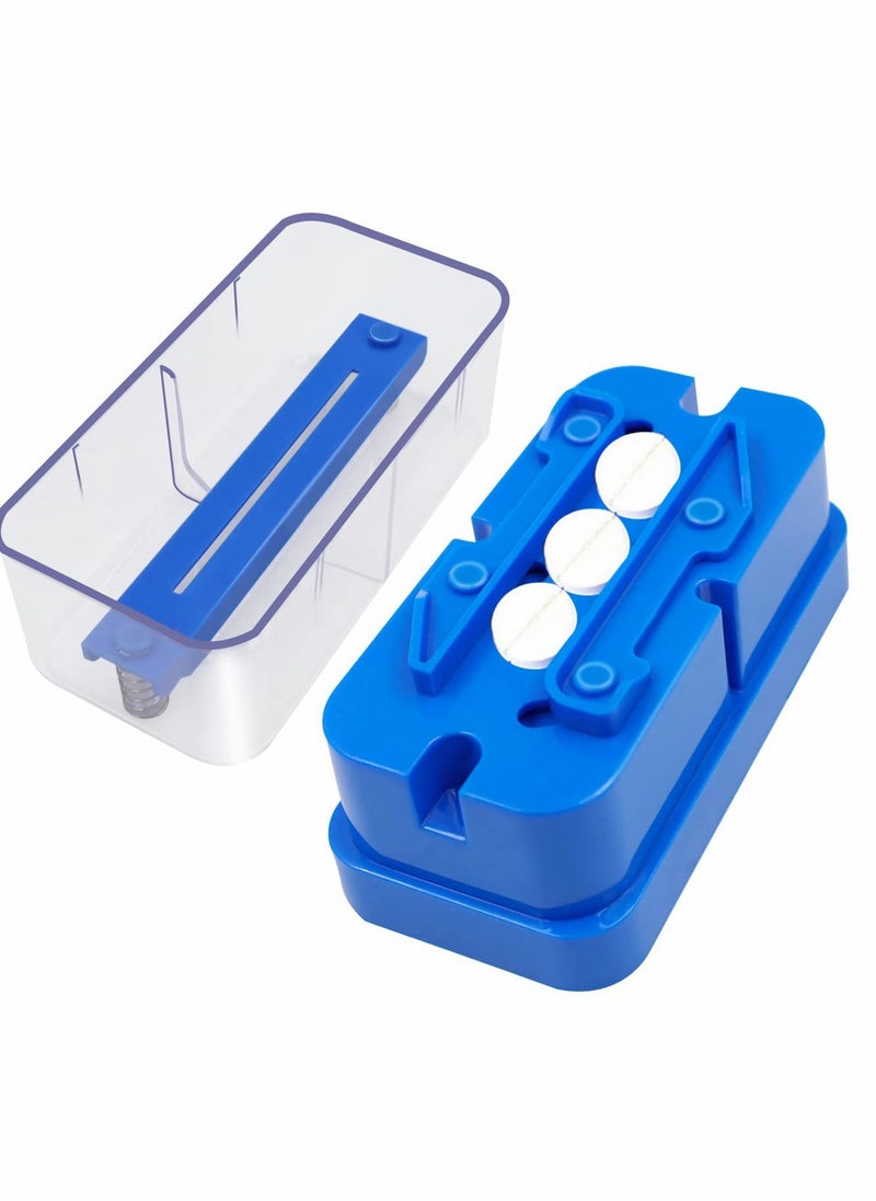 Small Pill Cutter, Splitter Cutter for or Large Pills, Cuts Vitamins Tablets, Portable Pretty Crusher Purse Pocket (Pill Blue)