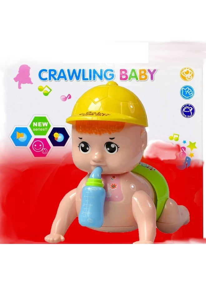 Crawling Baby Doll with Music and Light Crawling Toy