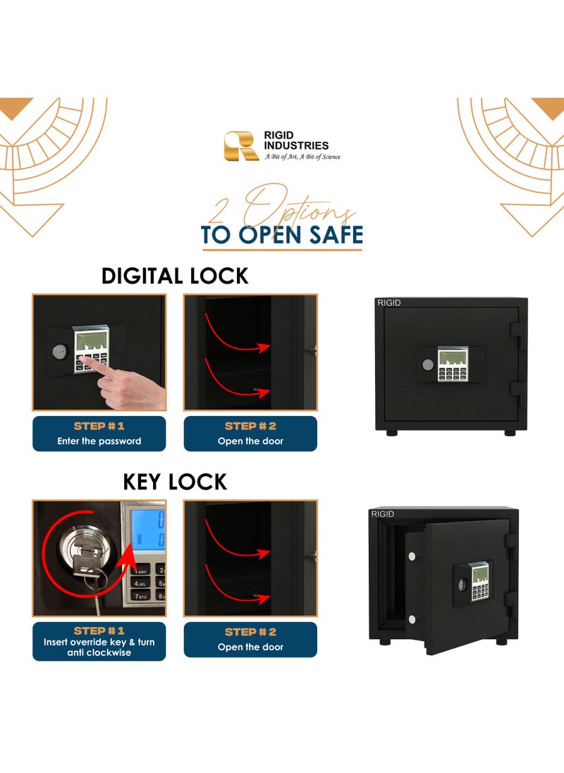 Fire Resistant Steel Safe Digital And Key Lock, 40Kg