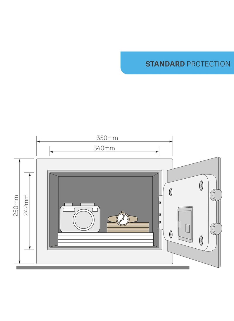 Yale, Electronic Safe Medium with Digital Keypad LED Light Indicators and Emergency Override Key