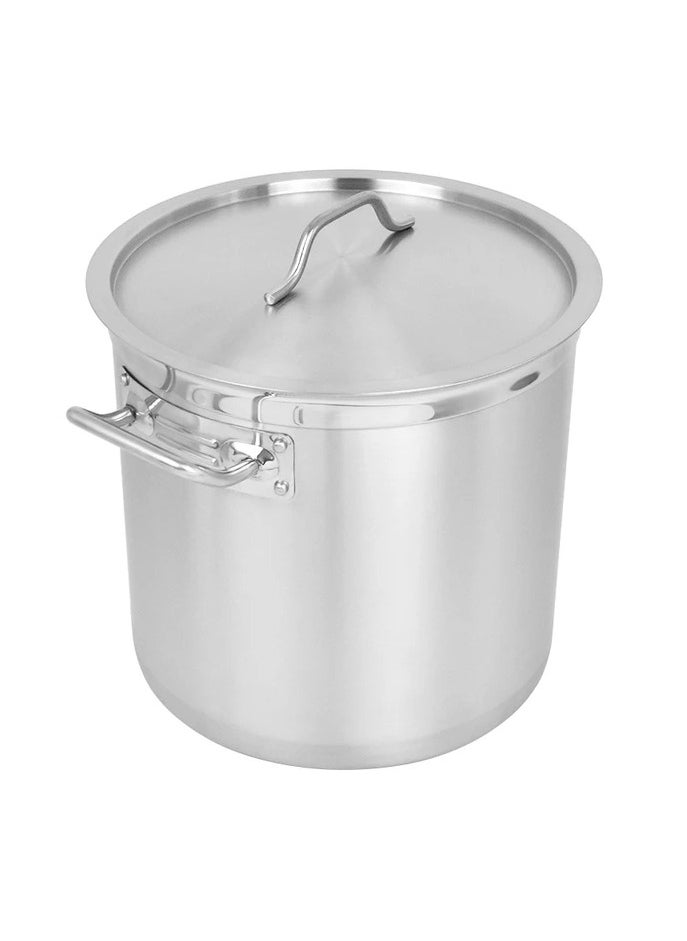 Aluminium Stock Pot with Handle and Aluminum Lid, Silver