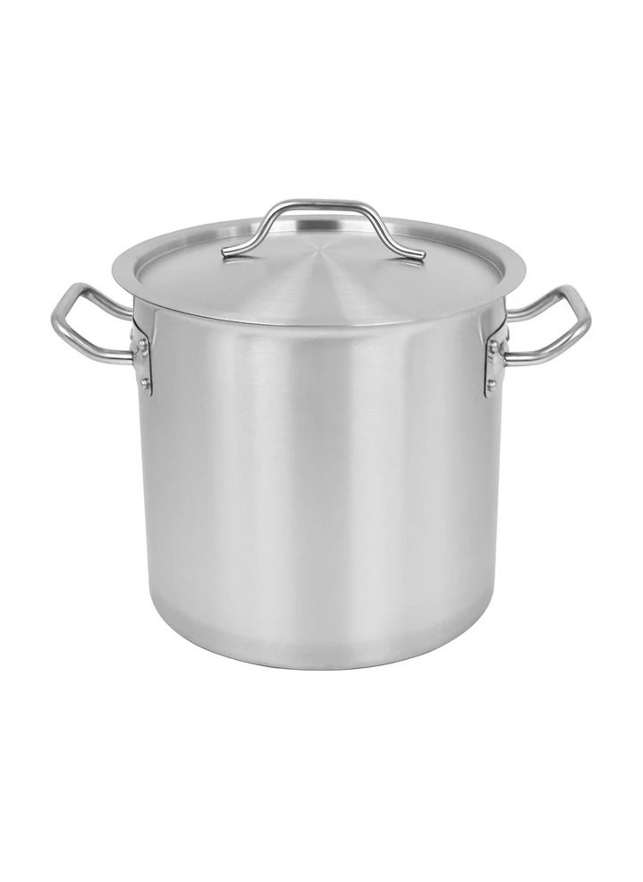 Aluminium Stock Pot with Handle and Aluminum Lid, Silver