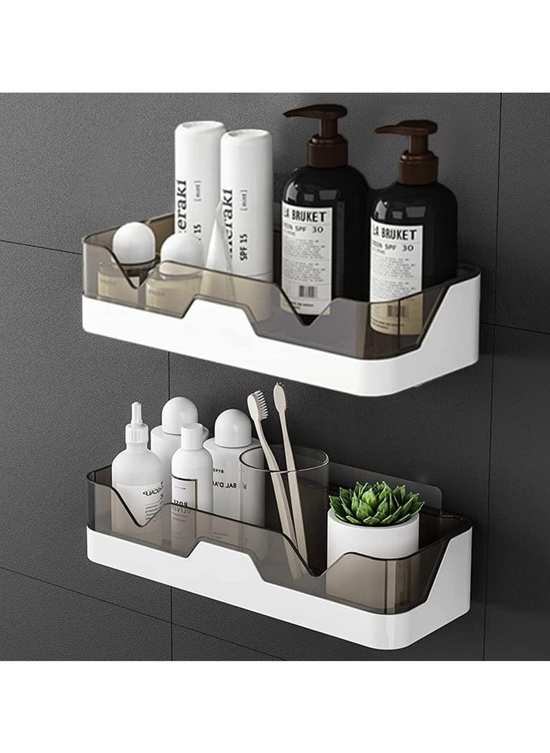 Shower Caddy Adhesive Shower Shelf for Bathroom 2 Pack: Premium Wall Mount Bathroom Organizer Shelf - No Drilling Corner Sower Organizer - Upgraded Rustproof Kitchen Storage Rack