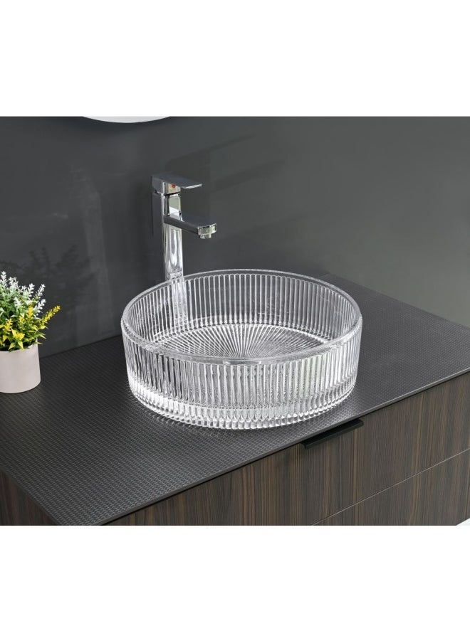 Milano Jade Crystal Above Counter Basin Xh1001 Size 400*400*120Mm