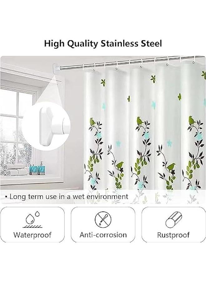 Adjustable Stainless Steel Clothes Rail for Wardrobe, Shower, Kitchen - Extendable Pole 70-120cm with 22mm Diameter Curtain Rod