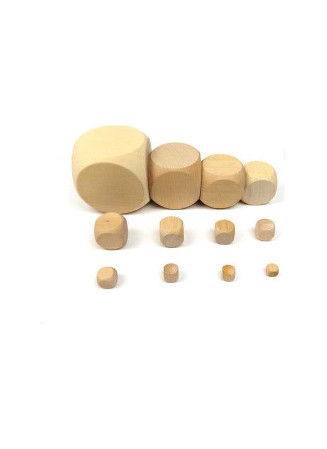 silvercnc 50PCS 18MM Wooden Blank Dice Set Six Sides Wooden Square Blocks DIY Wood Cubes for Puzzle Making Crafts