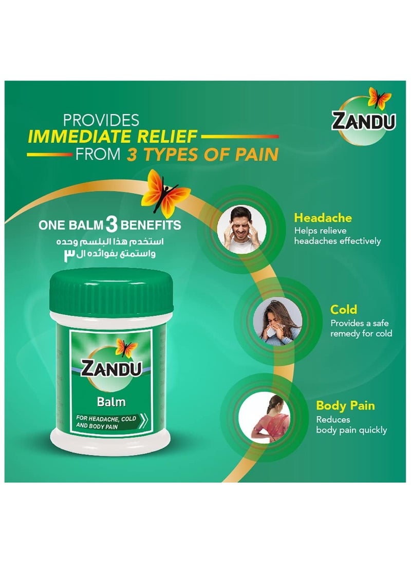 Balm For Headache, Cold and Body Pain 25ml (Pack of 6)