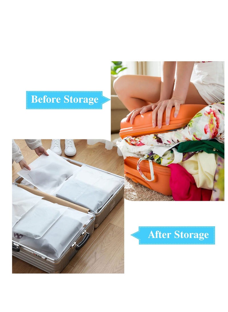 40 PCS Travel Clothes Storage Bags, Reusable Ziplock Bags, Frosted Waterproof Travel Storage Bag, Suitable for Clothes, Shoes,Maternity Essentials,Cosmetics (30X40cm)