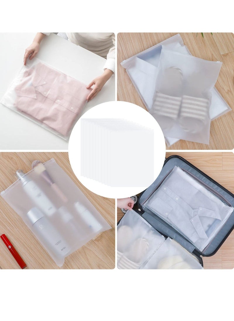 40 PCS Travel Clothes Storage Bags, Reusable Ziplock Bags, Frosted Waterproof Travel Storage Bag, Suitable for Clothes, Shoes,Maternity Essentials,Cosmetics (30X40cm)