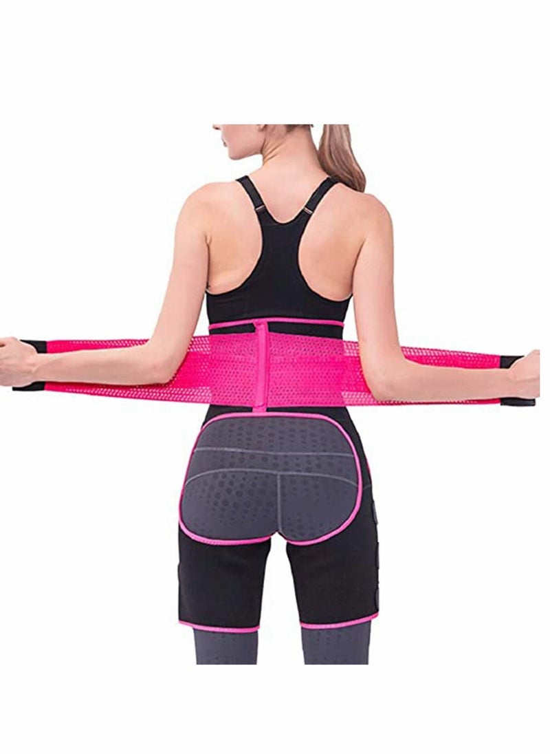 Waist Thigh Trainer for Women, Adjustable Lumbar Support Trimmer Belt Postpartum Belly Band Tummy Control Girdle Slimmer Butt Assist Waist Trimmer