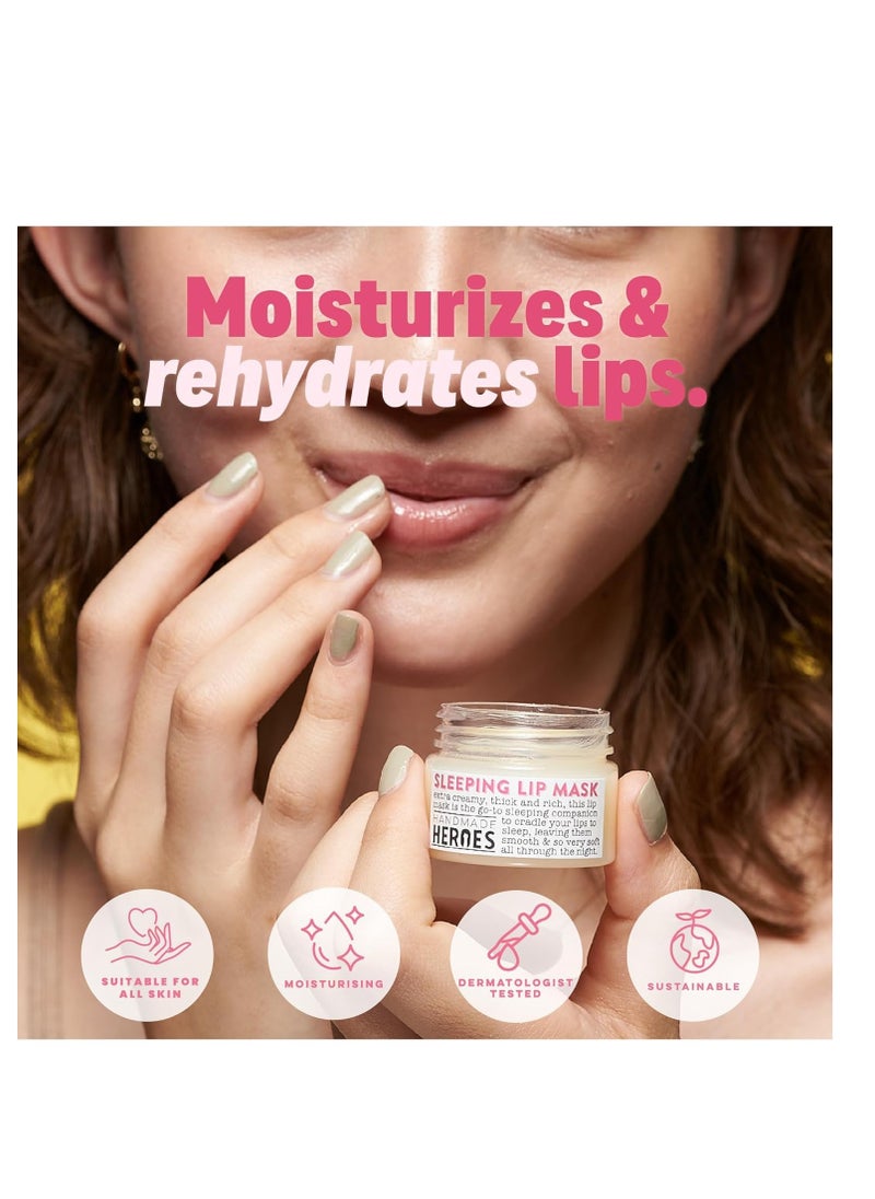 100% Natural Lip Butter Sleeping Lip Mask, Overnight Lip Moisturizer and Conditioner for Dry Lips. Intensive Lip Balm and Lip Therapy Skin Care with Mango butter (Original All Nighter)