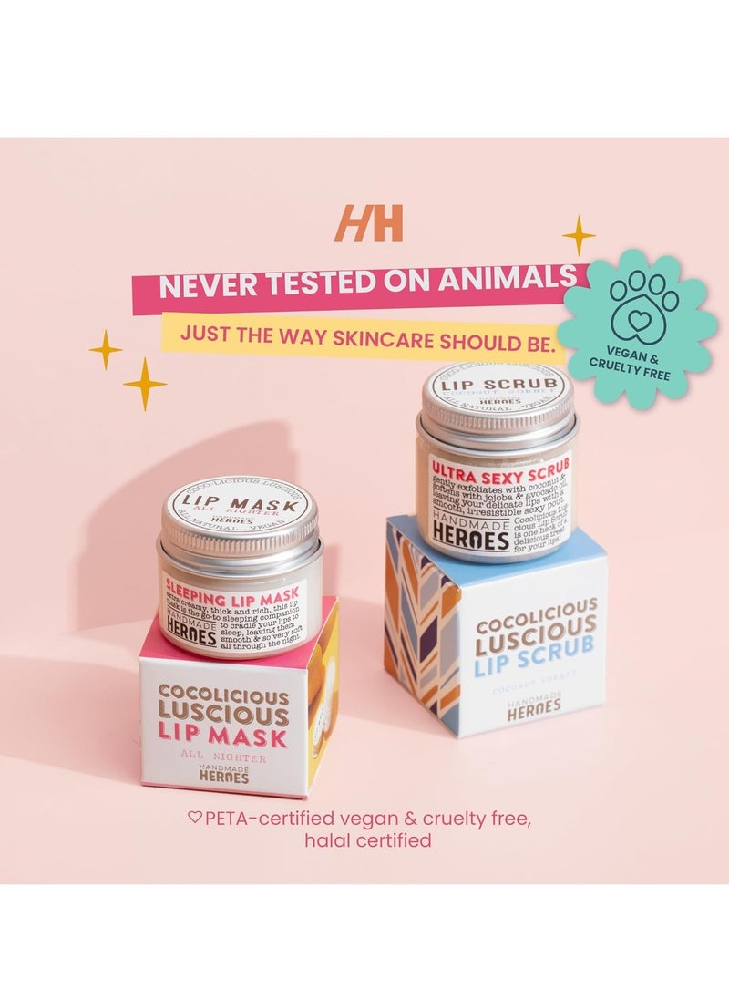 100% Natural Lip Butter Sleeping Lip Mask, Overnight Lip Moisturizer and Conditioner for Dry Lips. Intensive Lip Balm and Lip Therapy Skin Care with Mango butter (Original All Nighter)