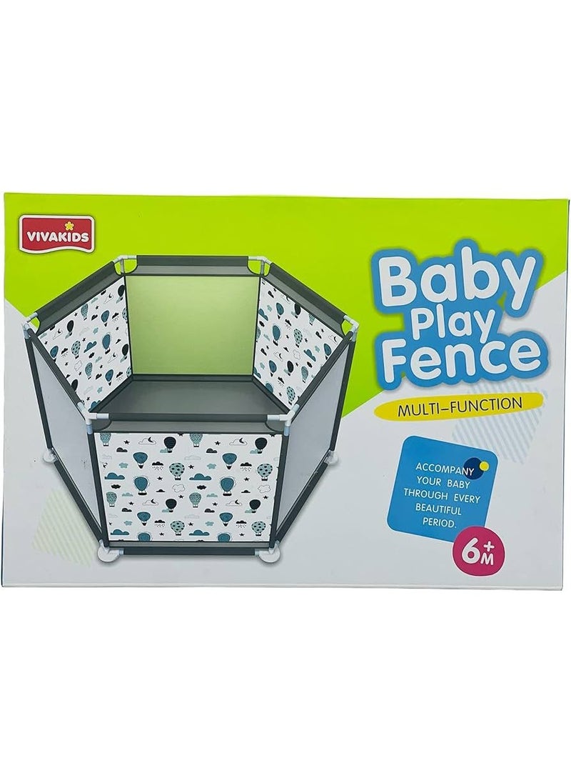 Baby Playpen with Safety Fence, Spacious and Durable Play Yard for Kids,  Secure Indoor and Outdoor Baby Park, Portable Design with Non-Slip Base