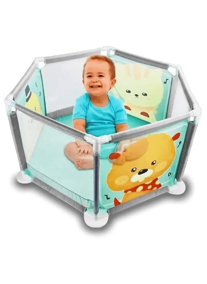 Baby Playpen with Safety Fence, Spacious and Durable Play Yard for Kids,  Secure Indoor and Outdoor Baby Park, Portable Design with Non-Slip Base