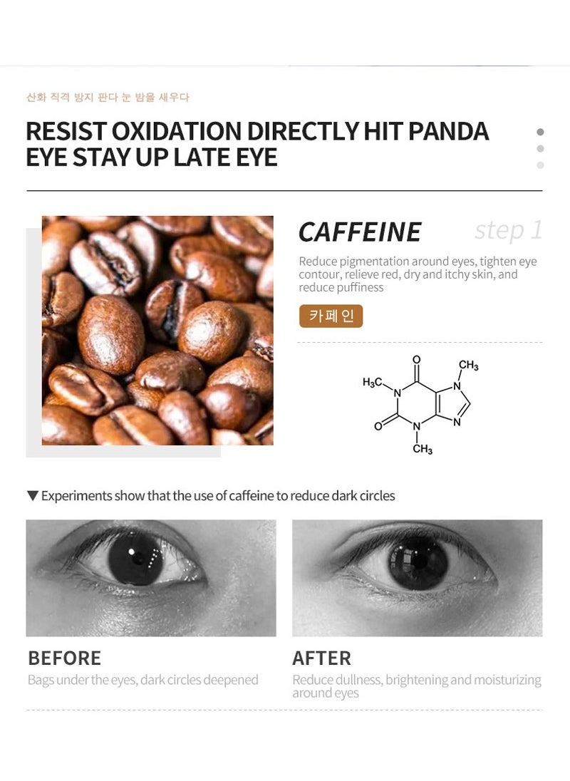 DEleventh Korean Brand Caffeine Repair Eye Serum 30ml / with Vitamin E, Anti-Oxidation, Fade Fine Lines, Reduce Puffiness and Dark Circles, Firm and Hydrate Delicate Eye Area