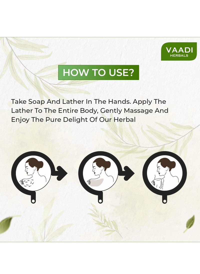 Vaadi Herbals Super Value Enticing Lemongrass Scrub Soap, 75gms x 6