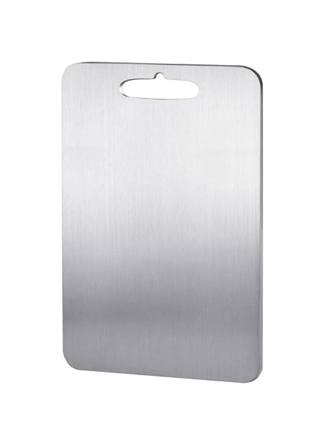 Cutting Board for Kitchen, 304 Stainless Steel Chopping Board Heavy Duty for Meat Cheese Vegetable Fruit (Medium)