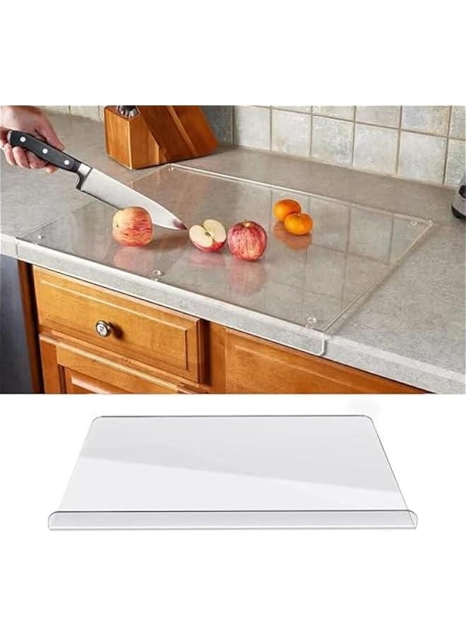 Acrylic Cutting Boards for Kitchen Counter,Clear Cutting Board for Kitchen, Acrylic Anti-Slip Transparent Cutting Board with Lip for Counter Countertop Protector Home Restaurant (35x45cm)