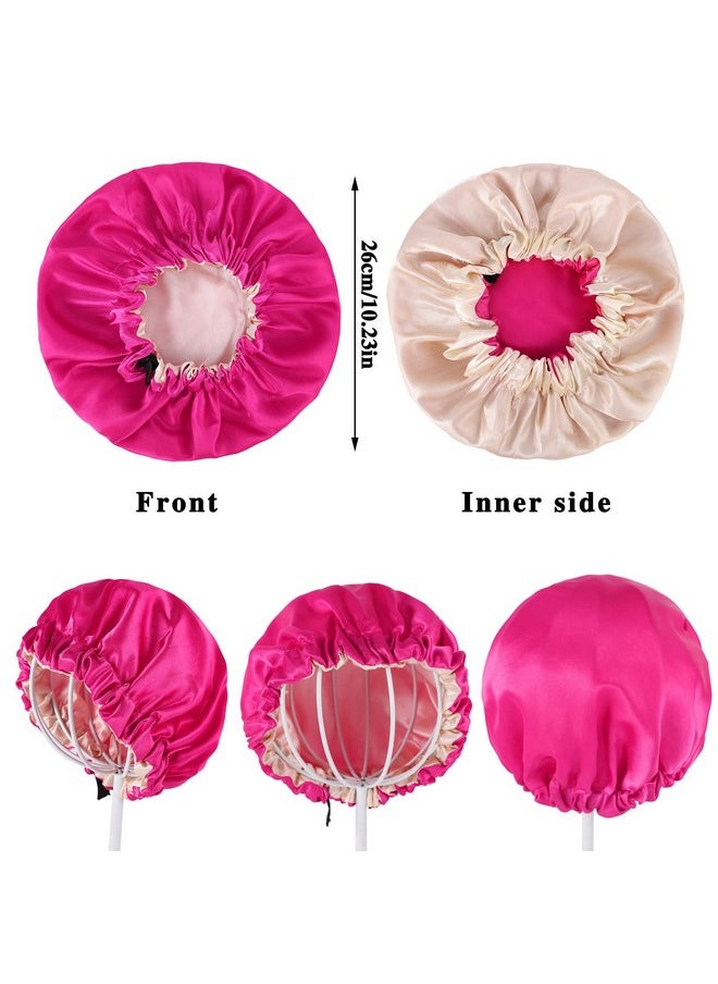 2 Pcs Baby Kids Bonnets Adjustable Bonnet For Kids Toddler Double Layer Satin Bonnet For Sleeping