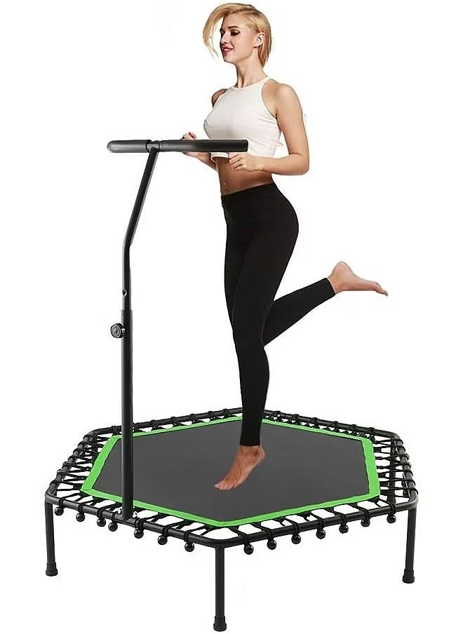 Professional Fitness Trampoline with Adjustable Handle for Outdoor and Indoor Use, Suitable for Adult Fitness Weight Capacity150kg