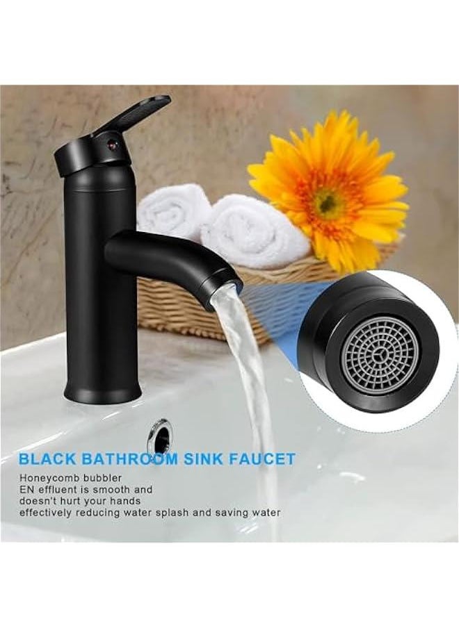 Wash Basin Mixer Faucet,Bathroom Basin Faucet,Water Mixer Kitchen Hot and Cold Water, Single Tap for Sink, Bathroom Sink Faucets with Included Hoses