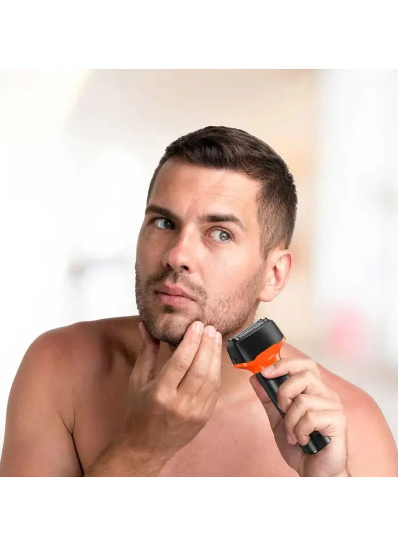 LifeStyle Rechargeable LED Display Reciprocating Shaver - Black