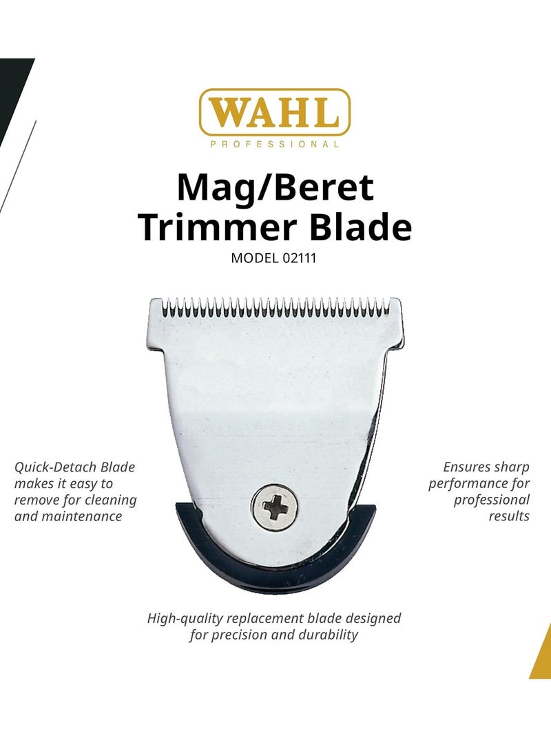 Professional Detachable Snap on Blade for The Beret, Echo, Sterling MAG, and Sterling 4 Trimmers for Professional Barbers and Stylists - Model 2111