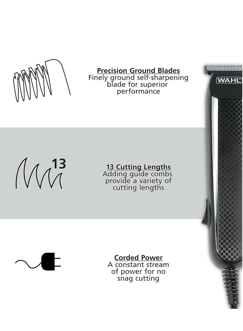 PowerPro Corded Detailer Trimmer Kit for Mens Grooming – for Beard, Mustache, Stubble, Ear, Nose, & Body Grooming – Model 9686