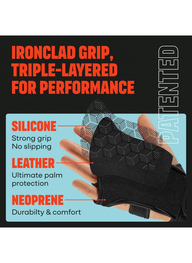 Workout Gloves With Wrist Support For Workouts, Cross Training  Exercise - Silicone Grip For No Calluses And Blisters- Mens And Womens – Best Training Glove For Powerlifting – Strong Grip, Pair