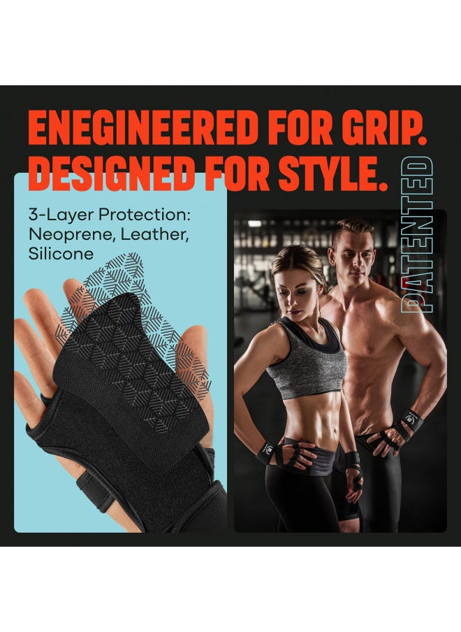 Workout Gloves With Wrist Support For Workouts, Cross Training  Exercise - Silicone Grip For No Calluses And Blisters- Mens And Womens – Best Training Glove For Powerlifting – Strong Grip, Pair