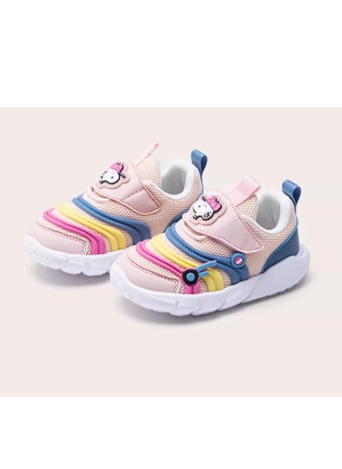 Baby Breathable Walking Shoes With Soft Sole, Anti Slip And Anti Kick Function Shoes