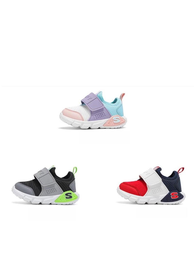 Baby Breathable Walking Shoes With Soft Sole, Anti Slip And Anti Kick Function Shoes