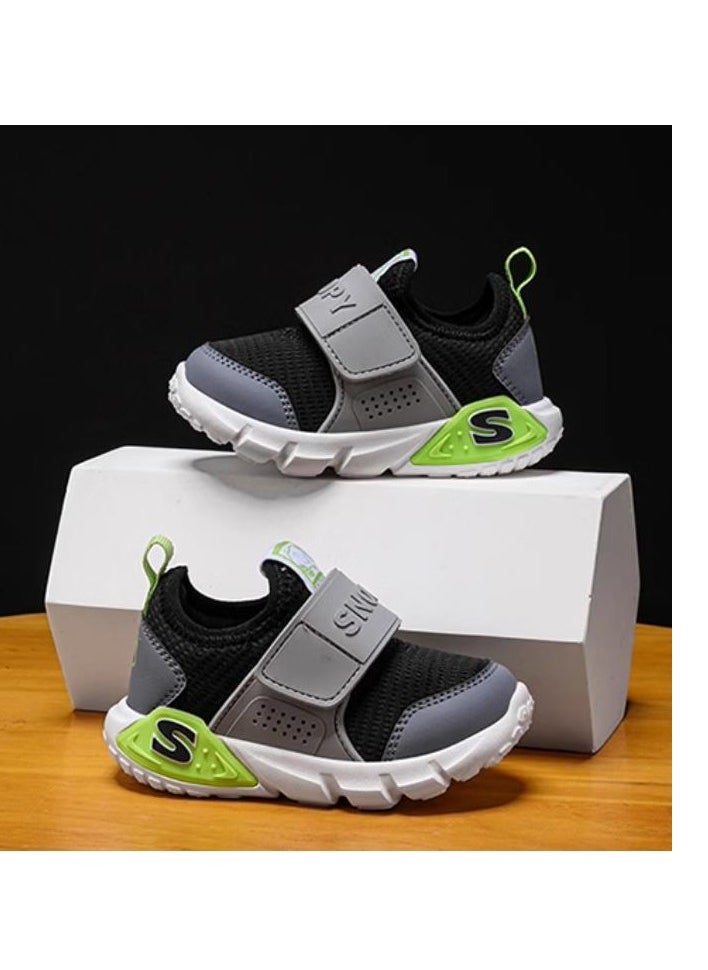 Baby Breathable Walking Shoes With Soft Sole, Anti Slip And Anti Kick Function Shoes